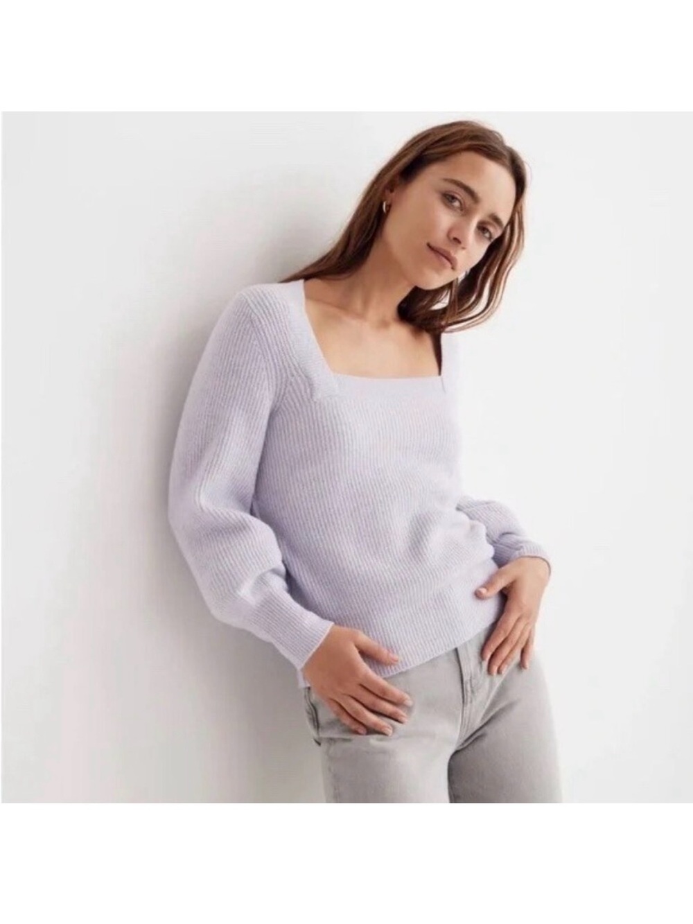 Madewell Melwood Square-Neck Sweater